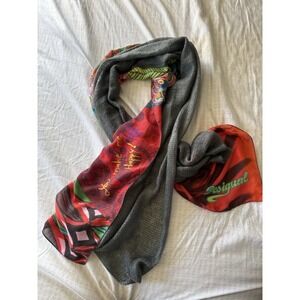 Desigual Pashmina Long Floral Mandala Vibrant Art To Wear Scarf Wrap